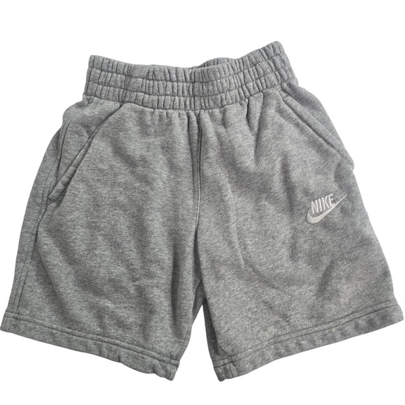 Nike Sportswear Club Fleece Kids French Terry Shorts Gray Sweat Shorts Size S/8 - Picture 1 of 6